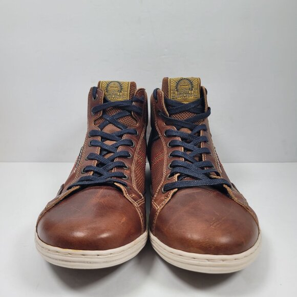 Bullboxer Men's Brown Leather High Top Sneakers US Size 12 - Picture 3 of 10